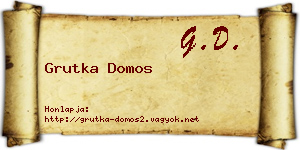 Grutka Domos névjegykártya